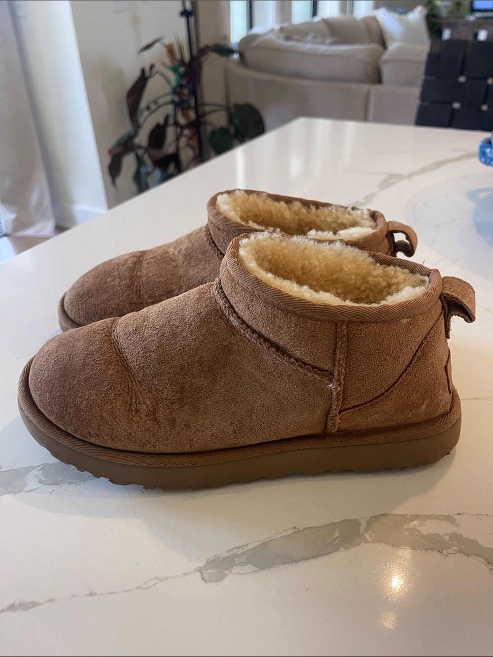 UGG  Shearling-Lined Slip-On Boots - Brown